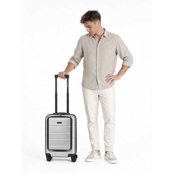 Police Dublin 4 roues Valise cabine S 54 cm Compartiment ordinateur avec soufflet d'extension