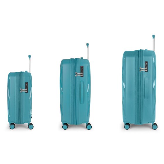 Gabol Infinity 4 roulettes Set de valises 3 pièces avec soufflet d'extension