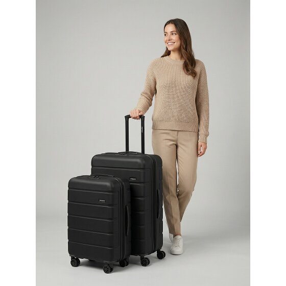 Saxoline Miami 4 roulettes Set de valises 2 pièces avec soufflet d'extension