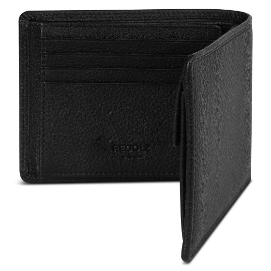 Redolz Leather Essentials QF Porte-monnaie RFID en cuir 12 cm dépliable