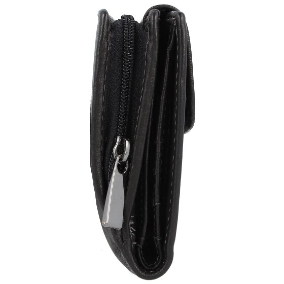 Greenland Nature Black Nappa Porte-monnaie en cuir RFID 19 cm