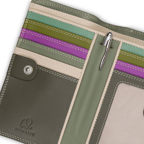 Mywalit Porte-monnaie Protection RFID Cuir véritable 8 cm