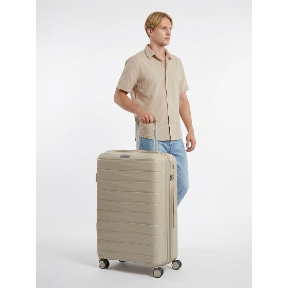 Franky London 4 roues Valise cabine L 74 cm avec soufflet d'extension
