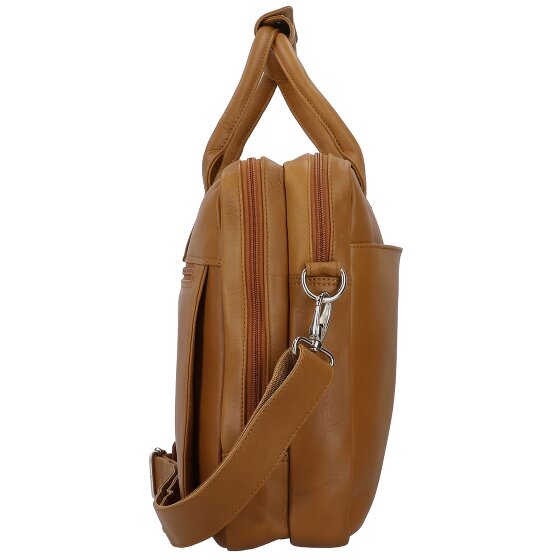 Dermata Porte-documents en cuir 39 cm Compartiment pour ordinateur portable