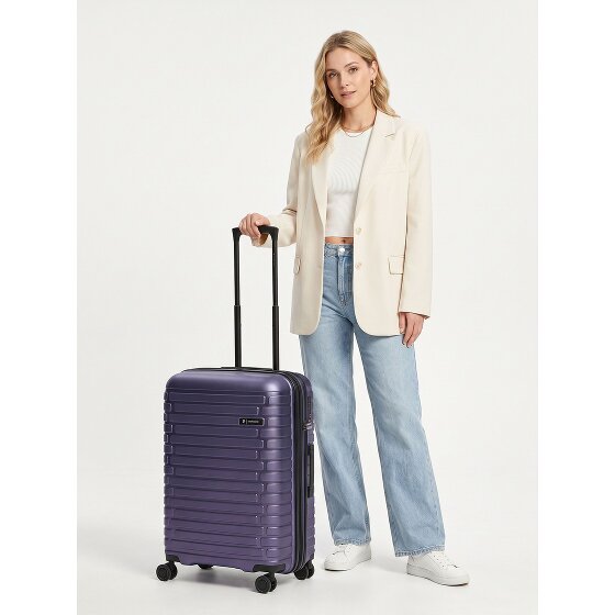 Pactastic Collection 04 THE MEDIUM + 4 roues Valise cabine M 66 cm '"avec soufflet d''extension"'