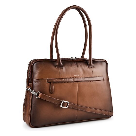 Burkely Ledger Attaché-case Cuir véritable 40 cm Compartiment ordinateur