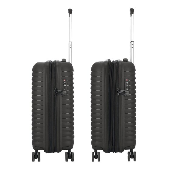 d&n Travel Line 4500 4 roulettes Trolley de cabine S 55 cm avec soufflet d'extension