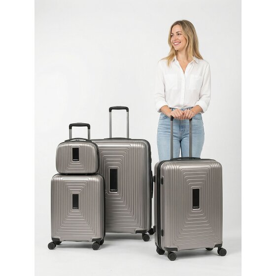 Redolz Essentials 14 Set de valises à 4 roulettes + Beautycase 4 pcs. avec soufflet extensible