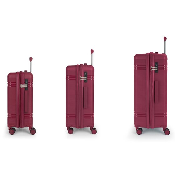 Gabol Saori 4 roulettes Set de valises 3 pièces avec soufflet d'extension