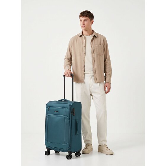 d&n Travel Line 9804 4 roues Valise cabine M 68 cm avec soufflet d'extension