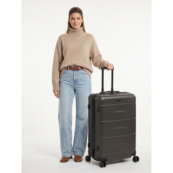 Police London 4 roues Valise cabine 74 cm avec soufflet d'extension