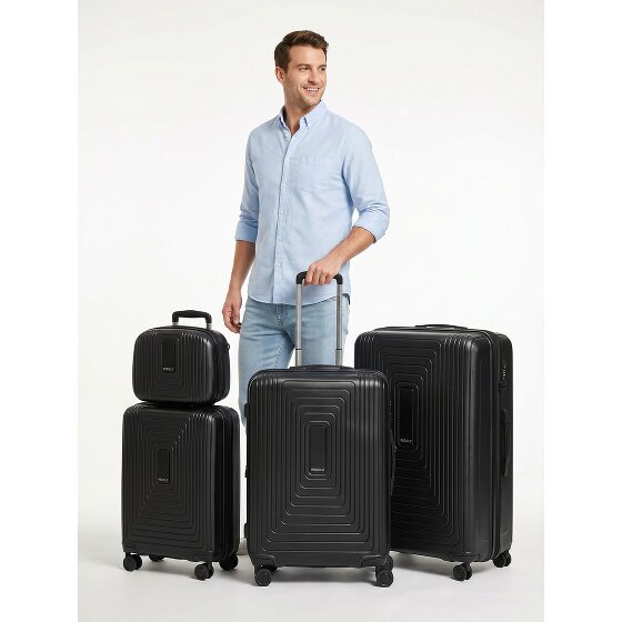 Redolz Essentials 14 Set de valises à 4 roulettes + Beautycase 4 pcs. avec soufflet extensible