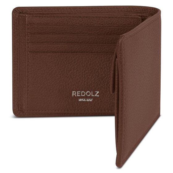 Redolz Leather Essentials QF Porte-monnaie RFID en cuir 12 cm dépliable
