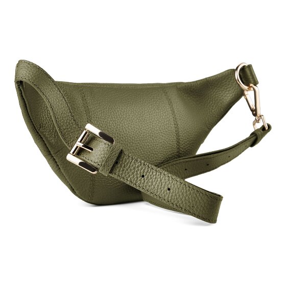 Lazarotti Sac banane en cuir « Bologna » à double fermeture éclair, à porter en bandoulière, 25 cm