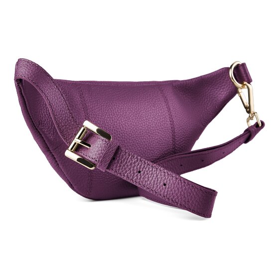 Lazarotti Sac banane en cuir « Bologna » à double fermeture éclair, à porter en bandoulière, 25 cm