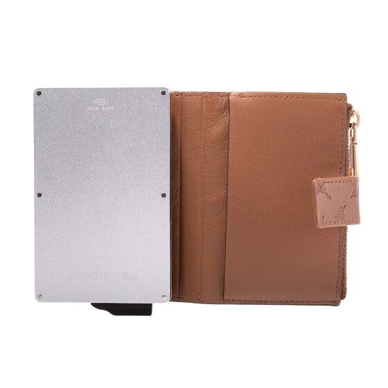 Joop! Leggero Stampa leggero stampa Étui pour cartes de crédit Protection RFID Cuir véritable 7 cm