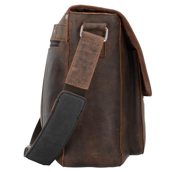 Leonhard Heyden Salisbury Messenger en cuir, 40 cm, compartiment pour ordinateur portable