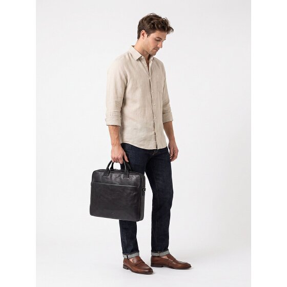 Jost Glasgow Attaché-case Cuir véritable 37 cm Compartiment ordinateur