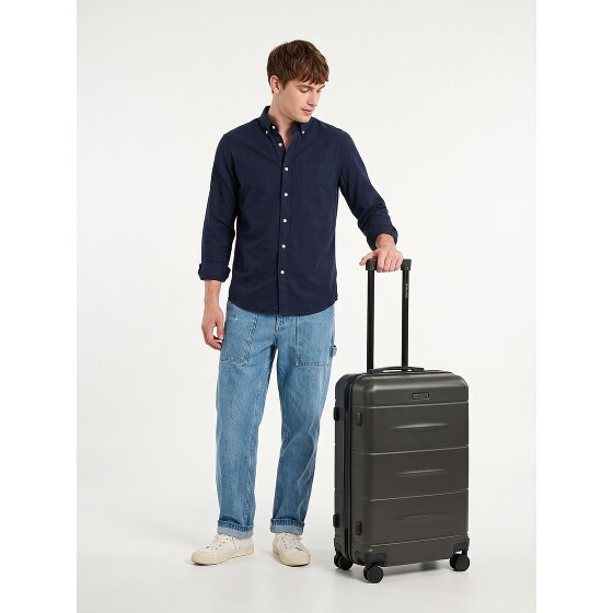 Police London 4 roues Valise cabine 64 cm avec soufflet d'extension
