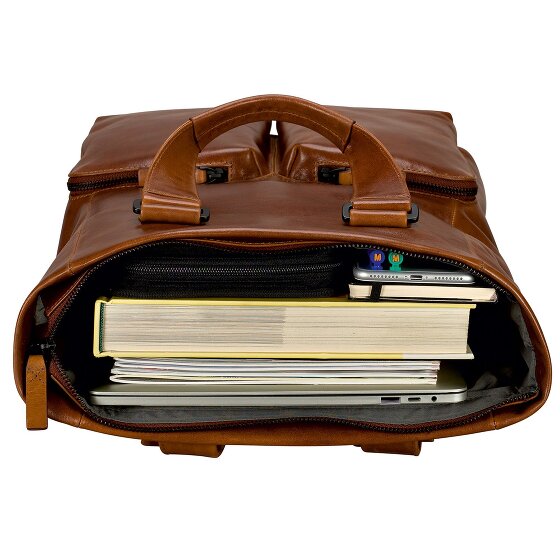 Leonhard Heyden Porto Sac à dos professionnel Cuir 40 cm