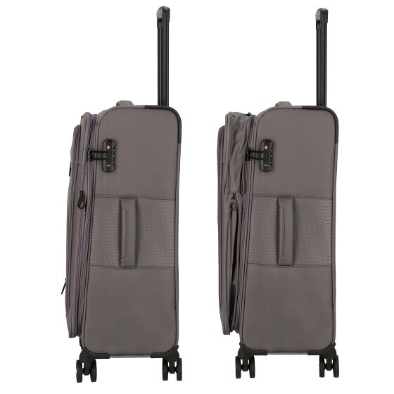 d&n Travel Line 9704 4 roulettes Trolley M 68 cm avec soufflet d'extension