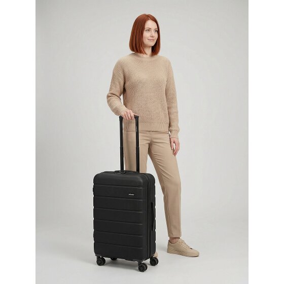 Saxoline Miami 4 roues Valise cabine M 65 cm avec soufflet d'extension