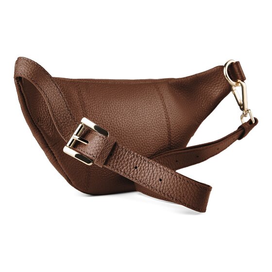 Lazarotti Sac banane en cuir « Bologna » à double fermeture éclair, à porter en bandoulière, 25 cm