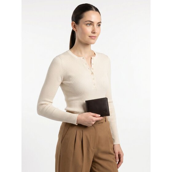 oxmox Leather Porte-monnaie Protection RFID Cuir véritable 10 cm