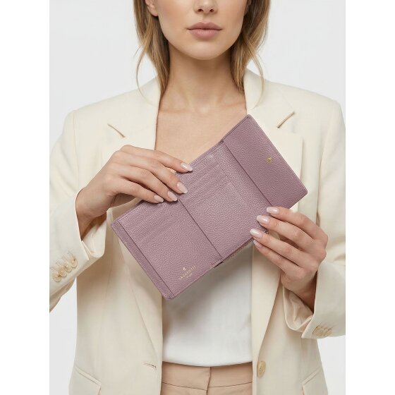 Lazarotti Porte-monnaie « Bologna » en cuir XL avec compartiment à fermeture éclair sur tout le pourtour, Cuir, 14 cm