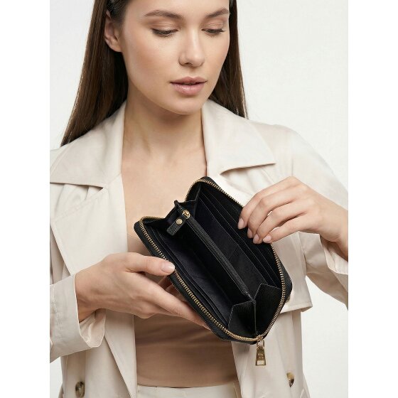 Lazarotti Bologna Leather XL Porte-monnaie zip-around en cuir 19 cm