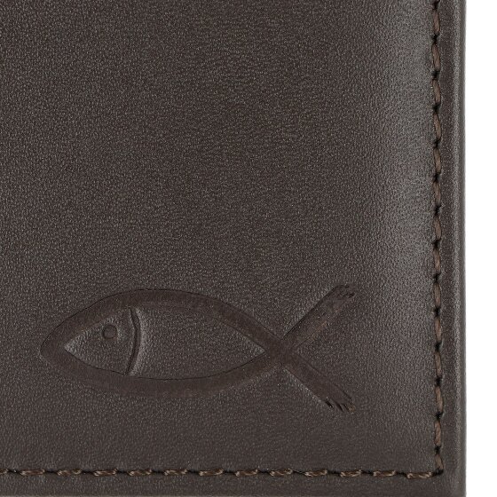 oxmox Leather Porte-monnaie Protection RFID Cuir véritable 11 cm