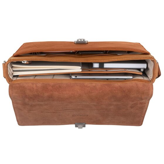 Leonhard Heyden Bergamo Messenger en cuir 38 cm compartiment pour ordinateur portable