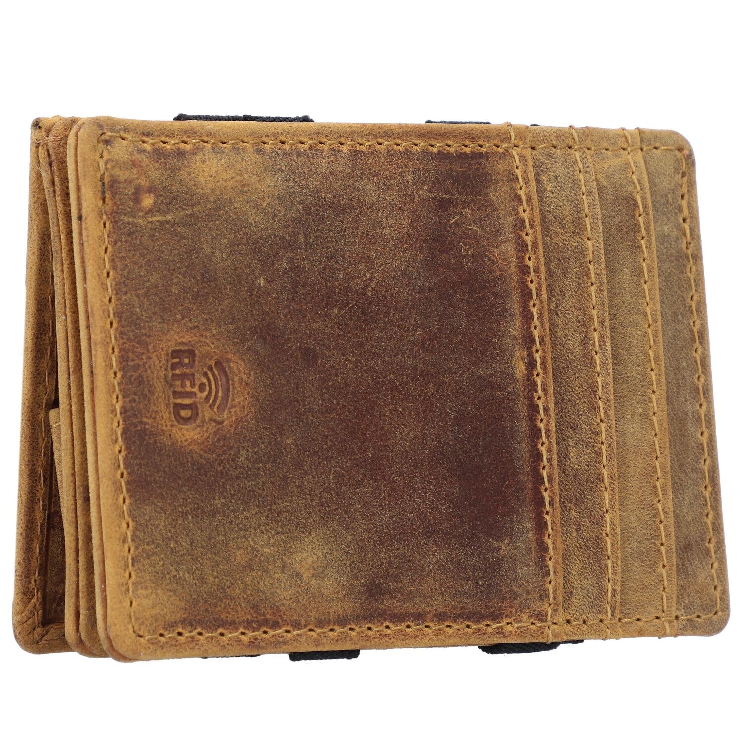 Porte-monnaie Vintage Greenburry En Cuir - Bourse Cordon Serrage 7,5x9cm