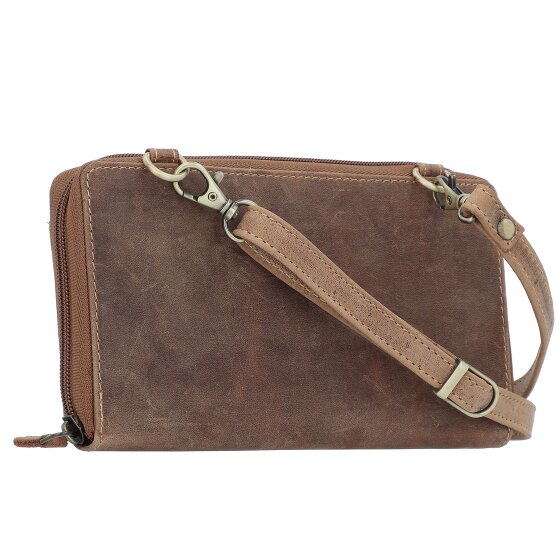 Greenburry Vintage Portefeuille d'embrayage Protection RFID Cuir 21 cm