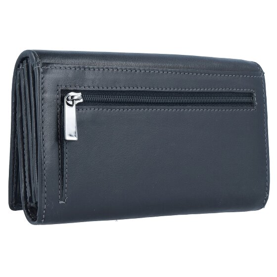 Greenland Nature Black Nappa Porte-monnaie en cuir RFID 16 cm