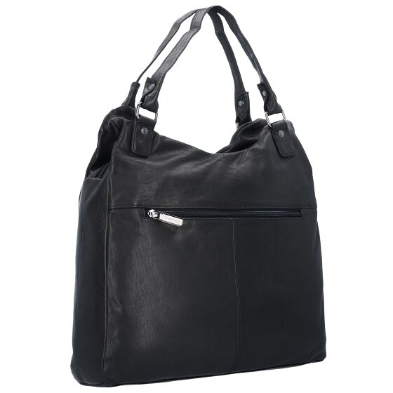 Greenland Nature Black Nappa Sac à bandoulière en cuir 38 cm