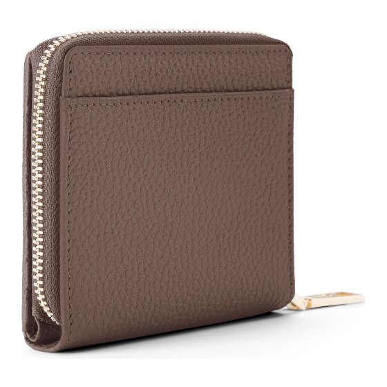 Lazarotti Porte-monnaie « Bologna » en cuir, taille moyenne, fermeture à glissière sur tout le pourtour, 10 cm