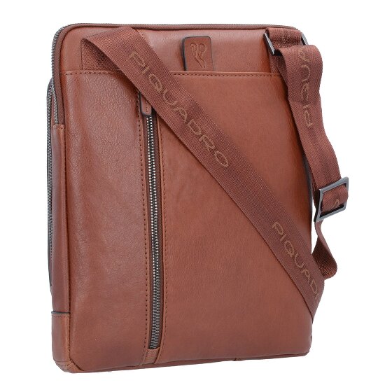 Piquadro Black Square Sac à bandoulière en cuir 24 cm