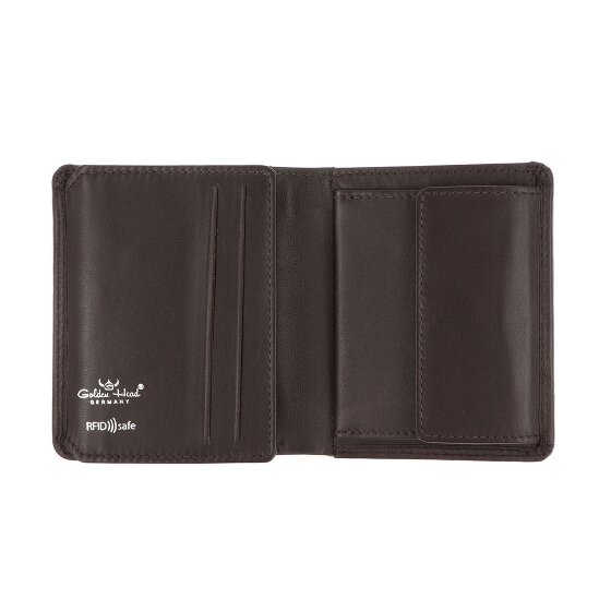 Golden Head Polo Porte-monnaie Protection RFID Cuir véritable 10 cm