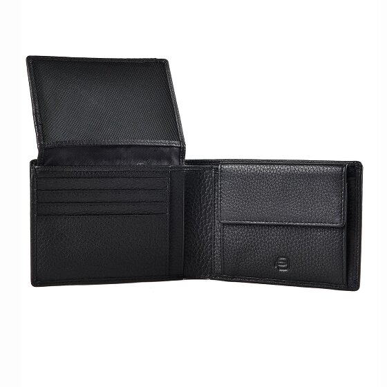 Piquadro Porte-monnaie Protection RFID Cuir véritable 13 cm