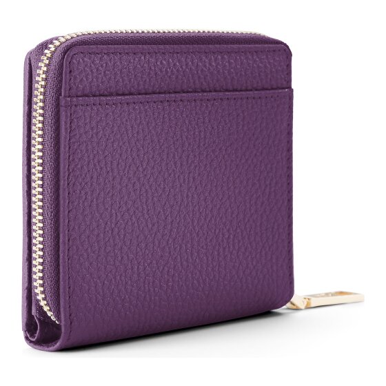 Lazarotti Porte-monnaie « Bologna » en cuir, taille moyenne, fermeture à glissière sur tout le pourtour, 10 cm