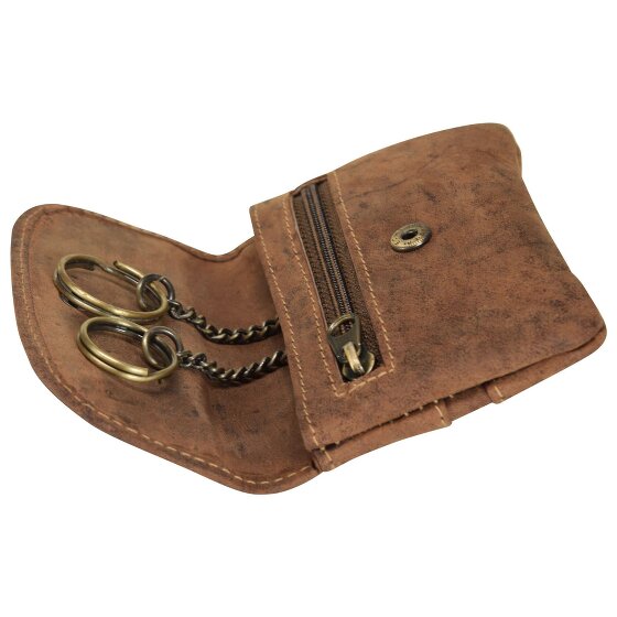 Greenburry Étui à clés vintage en cuir 12 cm