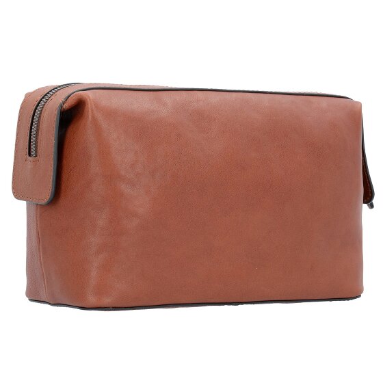 Piquadro Black Square Trousse de toilette Cuir véritable 23 cm