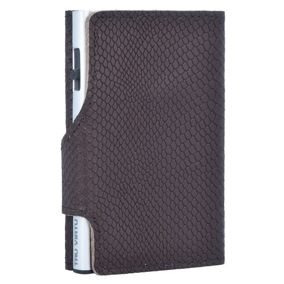 Tru Virtu Click & Slide Porte-cartes de crédit Porte-monnaie RFID en cuir 6,5 cm