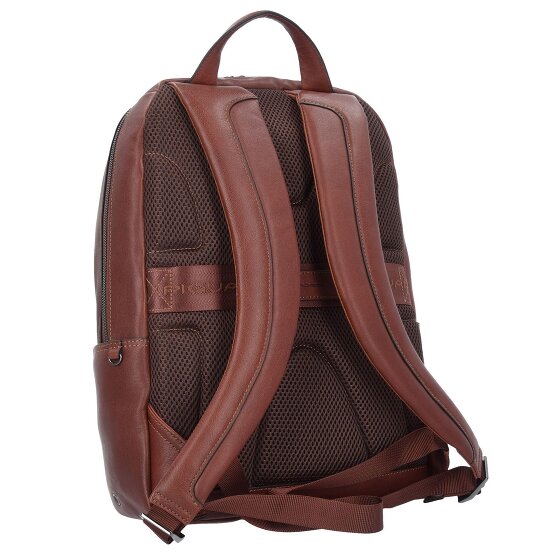 Piquadro Black Square Sac à dos professionnel Cuir véritable 39 cm Compartiment ordinateur