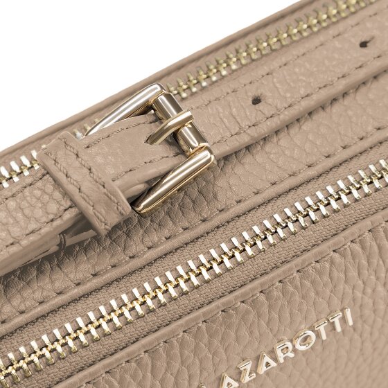 Lazarotti Sac à bandoulière en cuir « Bologna » pour appareil photo, double fermeture éclair, 18 cm