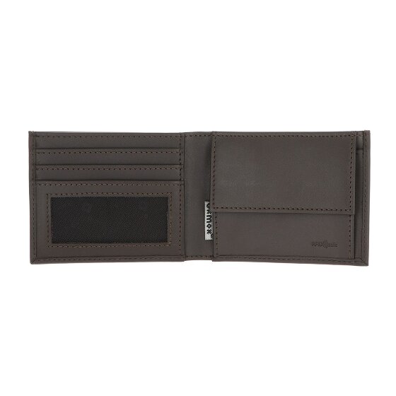 oxmox Leather Porte-monnaie Protection RFID Cuir véritable 11 cm