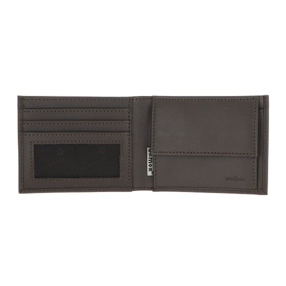 oxmox Leather Porte-monnaie Protection RFID Cuir véritable 11 cm
