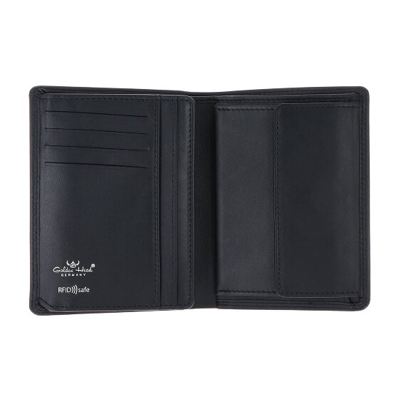 Golden Head Polo Porte-monnaie Protection RFID Cuir véritable 9 cm
