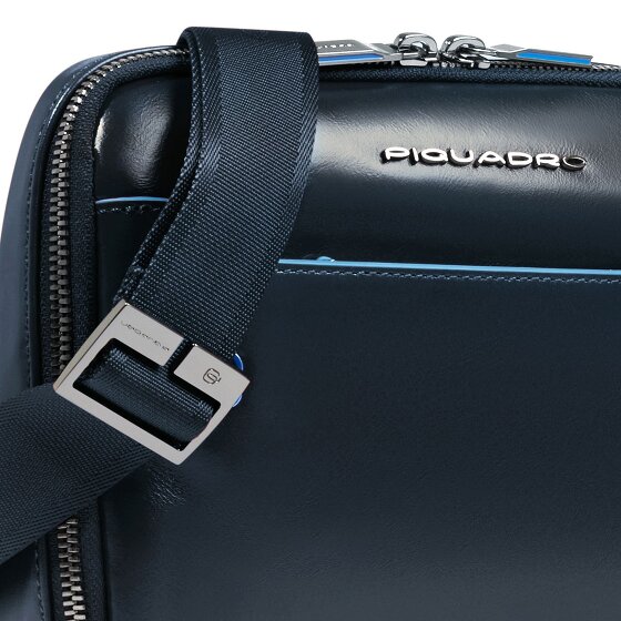 Piquadro Blue Square Sac à bandoulière Cuir véritable 21 cm